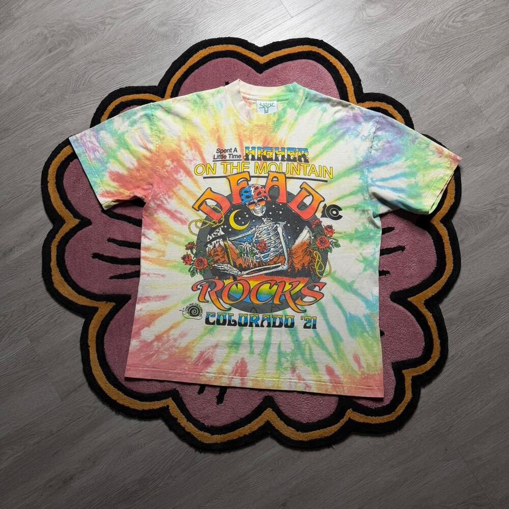 Online Ceramics Dead & Company Dead Rocks Hand Dyed Graphic T-shirt Size Large